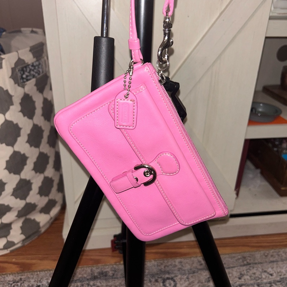Pink Coach wristlet